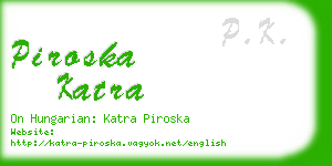 piroska katra business card